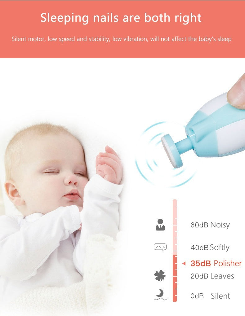 Premium 6-in-1 Electric Baby Nail Trimmer Set