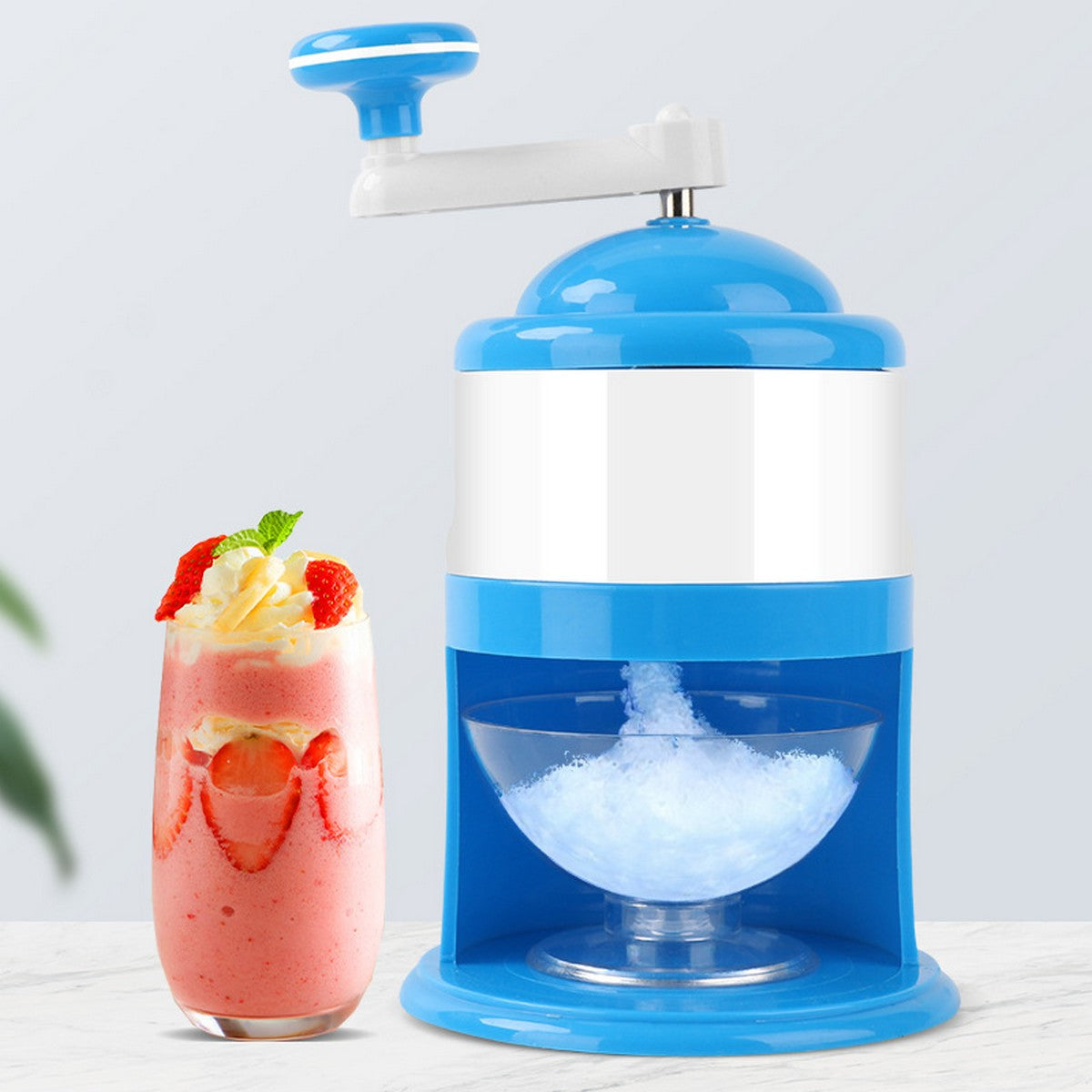 Manual Ice Crushing Shaver Maker Machine Gola Ganda Household Ice Crusher