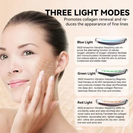 Rechargeable Neck & Face Massager with EMS Microcurrent.