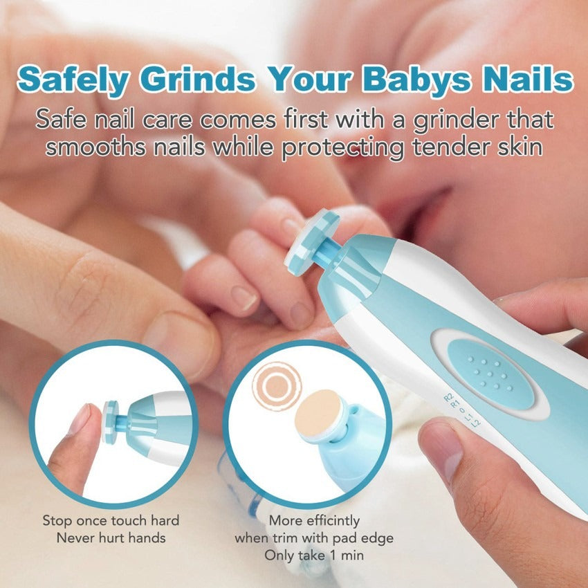 Premium 6-in-1 Electric Baby Nail Trimmer Set