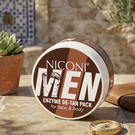 Niconi Men Enzyme De-Tan Pack - Advanced Skincare Facial Pack For Tan Removal
