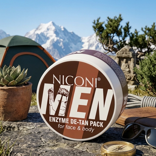 Niconi Men Enzyme De-Tan Pack - Advanced Skincare Facial Pack For Tan Removal