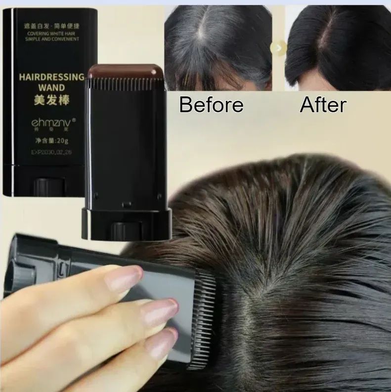 Instant Root Touch-Up Hair Color Comb Stick | Waterproof & Sweatproof Hair Dye Comb