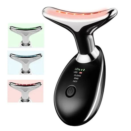 Rechargeable Neck & Face Massager with EMS Microcurrent.